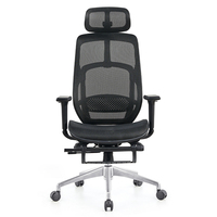 Vente en gros de chaises ergonomiques en maille pour bureau à domicile chaises de direction à bascule en maille avec repose-pieds
