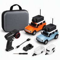 Voiture télécommandée rapide avec caméra HD WiFi 1:64, jouet pour enfants avec étui de transport, application photo/vidéo/VR, orange