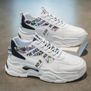 Zapatillas Deportivas Blancas con Estampado de Grafiti, Venta al Por Mayor de Fábrica, Parte Superior de Malla, Suela de Goma, Estilo Casual para Hombre - Product Image 5