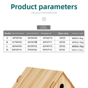 Maßgefertigtes Tragbares Ökofreundliches Haustierhaus & Hundezwinger aus Massivem Bambus mit Sommer-Nest-Design für Katzen & Hunde - Product Image 3