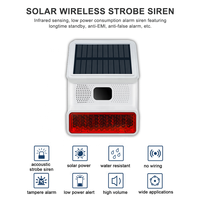 433MHz alarme solaire sans fil sirène klaxon système d'alarme anti-effraction avec télécommande RF sirène piézo extérieure IP65 haut-parleur sirène anti-intrusion solaire