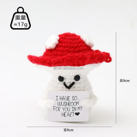 Gehaakte Mini-Fruit Bulkset Met Positieve Emotionele Ondersteuning Aardbeienpop Gebreide Handgemaakte Amigurumi Gebreide Pop
