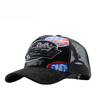 Nueva Gorra Snapback con Estampado de Letras Estilo Racing, Gorra de Béisbol de Malla, Unisex, Ajustable, Estilo Urbano de Cinco Paneles, Estampado Bordado