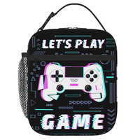 Meilleur Sac Repas Isotherme 3D Écologique à Fermeture Éclair, Motif Console de Jeu, Idéal pour Garçons/Filles, pour l'École ou les Bento