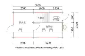 カスタマイズ可能な木製ログキャビン、プレハブ木造フレーム、環境に優しい防水ヴィラ、ウォッチハウス、工場価格、ティックブース建築 - Product Image 2