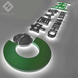Canal rétro-éclairé 3d en acier inoxydable, fait sur mesure, avec Led, Logo d'affaires <span class=keywords><strong>de</strong></span> société - Product Image 4