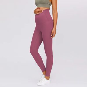 Pantalons de yoga de maternité pour femmes, vêtements de <span class=keywords><strong>grossesse</strong></span> à taille haute avec logo personnalisé, pour le sport, le yoga, les leggings de sport - Product Image 3
