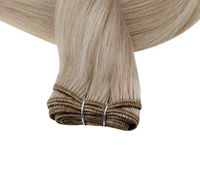 Extensions de cheveux humains vierges européens bruts, cuticules alignées, Remy, texture lisse ou ondulée, trame de cheveux