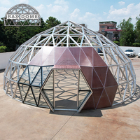 RAXDOME Tente dôme en verre géodésique en forme de pêche 9M 10M pour le camping et le yoga