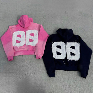 Hot bán Heavyweight hoodie biểu tượng tùy chỉnh dập nổi mui xe Áo Hoodies cho nam giới tùy chỉnh 3D thêu màn hình in Hoodies - Product Image 2