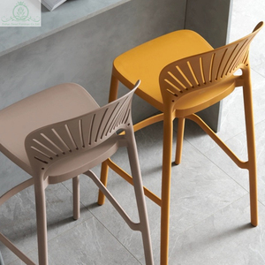 Chaises hautes en plastique empilables populaires <span class=keywords><strong>de</strong></span> tabourets <span class=keywords><strong>de</strong></span> <span class=keywords><strong>bar</strong></span> <span class=keywords><strong>de</strong></span> conception <span class=keywords><strong>de</strong></span> coquille <span class=keywords><strong>de</strong></span> style nordique à vendre - Product Image 2