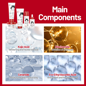 Acido kojico 7 giorni di sbiancamento all'ingrosso per la cura della pelle <span class=keywords><strong>Set</strong></span> crema schiarente macchie scure per la cura della pelle <span class=keywords><strong>Set</strong></span> <span class=keywords><strong>regalo</strong></span> per le donne - Product Image 4