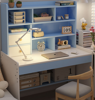 Bureau de coiffeuse réglable blanc chaud avec étagère de rangement à 2 niveaux, design moderne et compact pour salle de bain, salon, salle à manger