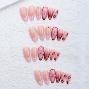 24 <span class=keywords><strong>Uñas</strong></span> Postizas Acrílicas de <span class=keywords><strong>Verano</strong></span> con Diseño 3D de Flores Rosas, <span class=keywords><strong>Uñas</strong></span> Francesas Rosas, Venta al por Mayor, <span class=keywords><strong>Uñas</strong></span> de Cobertura Completa - Product Image 4