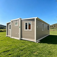 Maison conteneur extensible de 20 pieds, villa modulaire, bureau, solution de construction moderne préfabriquée et portable