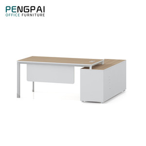 Oficina Muebles de lujo Escritorio de oficina en forma de L Mesa de oficina blanca Escritorio de gerente ejecutivo - Product Image 3