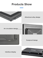Écran tactile industriel intégré de 12''15''22''27''24'' pouces, IP65, cadre fin, écran LCD capacitif, montage mural