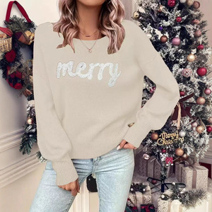<span class=keywords><strong>Pull</strong></span> en maille jacquard pour femme, col rond, manches longues, décontracté, pour l'automne et l'hiver, <span class=keywords><strong>pull</strong></span> de Noël, <span class=keywords><strong>meilleur</strong></span> prix - Product Image 4