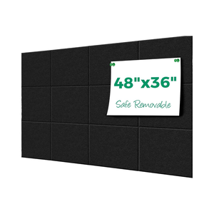 11.8 \ "x11.8 \" x0.35 \ "bảng nút chai lớn bảng thông báo có thể tháo rời an toàn tự dính thay thế bảng tường Nỉ Màu Đen - Product Image 1