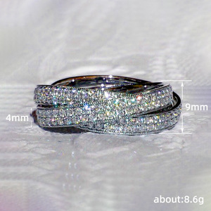 Anello Q387 in Oro Bianco con Diamante, Fede Nuziale di Lusso per Donna, Taglio Brillante Rotondo, Colore D Naturale, Gioiello Raffinato 14K - Product Image 4