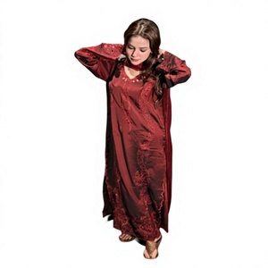 Women's Red Rayon Kurta Long <b>Loose</b> Fit Traditional Ethnic <b>Dress</b> Floor-Length Casual Wear India Pakistan Style - Product Image 1
