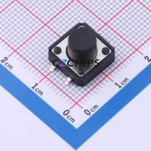 TS-1094S-A10B3-D2 Tactile Switch SMD-4P,12x12mm Switch Single Pole Single Throw Round Button 2.5N Vertical Mount - Product Image 1