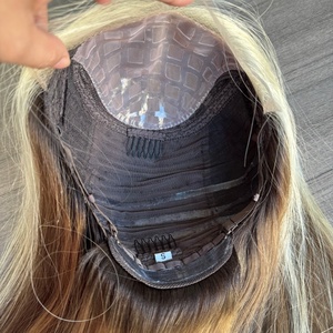 Peluca de Encaje HD de Lujo Premier con Agarre de Silicona, Cabello Humano Europeo con Cutícula Alineada, Color Balayage <span class=keywords><strong>Mila</strong></span>, Pelucas con Parte Superior de Encaje HD - Product Image 1