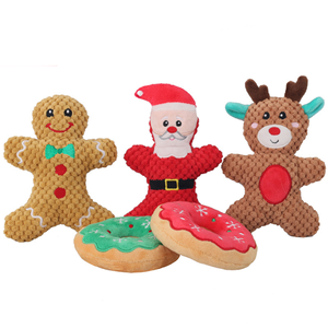 Toptan 2024 yeni stil karikatür sevimli gıcırtılı merry christmas ses kağıt köpek oyuncak peluş doldurulmuş Pet köpek oyuncak - Product Image 1