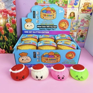 New Christmas-themed Cartoon-shaped Artificial Steamed Buns Squishy Decompression Squeeze Toys <b>Blind</b> Box Funny Squeeze Toy - Product Image 1