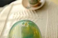 Vase en verre artistique soufflé à la main, vert, moderne, décoratif, pour centre de table de salon et décoration intérieure