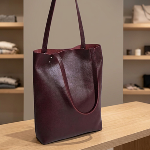 Sac à main pour femme en cuir véritable 100% BS INTERNATIONAL, élégant, durable, fermeture éclair, imperméable, bandoulière, 2-2,9L - Product Image 1