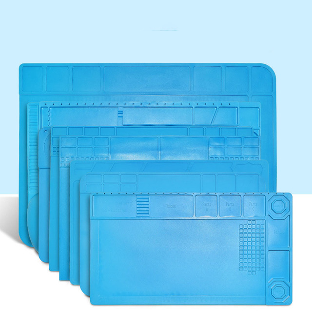 Early Riser Heat Insulation Screw Silicone Repair Tools Pad Desk Mat Watch Cellphone Soldering Silicone Repair Mat Mobile Repair