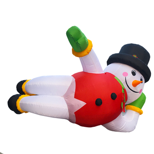 Muñeco de nieve inflable de Navidad para exteriores de diseño personalizado para publicidad, gran expansión con soplador de aire para decoraciones - Product Image 4