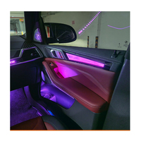 Lumière ambiante populaire pour panneau de porte LED + lumière de console centrale multicolore compatible avec BMW X5 G05 & G18, accessoires de lampe de voiture