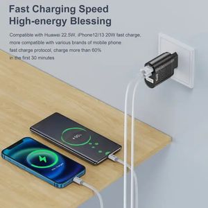 Chargeur GaN 65W Chargeur Rapide Type C PD Chargeurs Rapide US <span class=keywords><strong>EU</strong></span> UK AU Coréen Spécification Fiches Adaptateur pour iPhone Samsung - Product Image 4