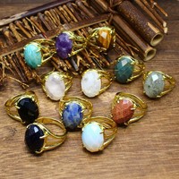 Pierre Naturelle Vintage Française 13x18 Ovale Facettée Apatite Amazonite pour Bague, Boucles d'Oreilles, Collier, Pendentif, Décoration Artisanale DIY