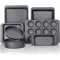 Vente en gros de moules à pâtisserie en acier au carbone antiadhésif, moule à pâtisserie rond rectangulaire personnalisé, plateau de cuisson de cuisine, moule à biscuits, moule à cupcakes pour four