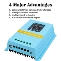 Contrôleur de charge solaire MPPT 150A 120A 12V 24V 36V 48V à auto-adaptation pour système solaire