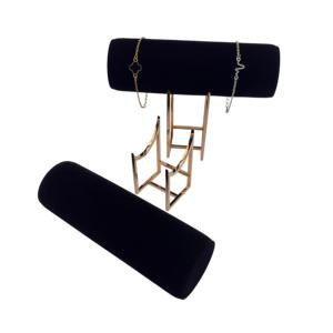 Exhibidor de Joyería Redondo de Terciopelo Elegante con Logotipo Personalizado, Moderno y Ligero, para Relojes, Pulseras y Brazaletes - Product Image 2