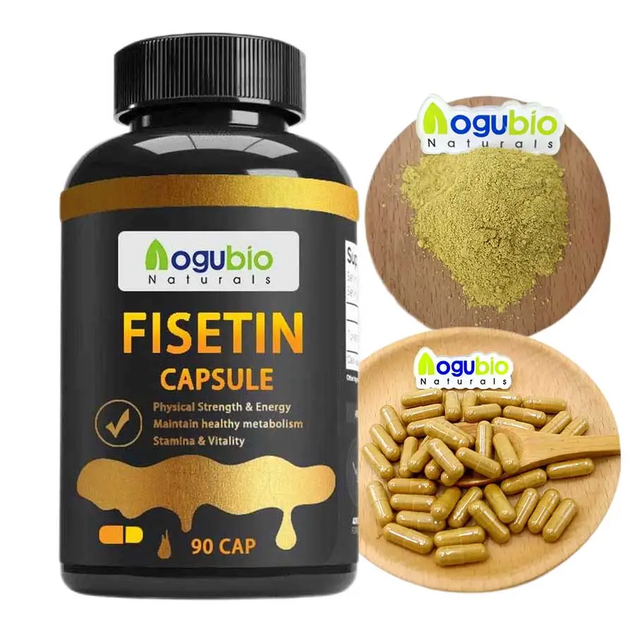 AOGUBIO OEM Custom Fisetin 500mg Pure Fisetin Supplement Fisetin Capsules