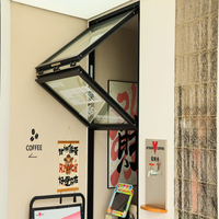 Fenêtre pliante verticale en aluminium à double vitrage pour balcon commercial