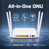 Router ONT FTTH con Soporte de Firmware en Inglés, OCMI GPON/EPON/XPON ONU 4*1GE+VOIP+WIFI 2.4G, Velocidad Inalámbrica de 300Mbps