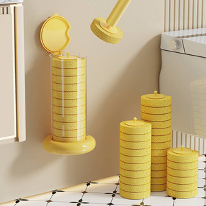Disposable Toilet <b>Brush</b> Wall Mounted With Base <b>Round</b> Shape Easy To Clean For Bathroom Use 2026 New Model - Product Image 1