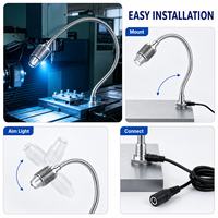Module laser de lumière de travail bleue ZhonNa 12V-24V, auto-nivelant, col de cygne flexible, mise au point réglable, accessoire pour machine-outil et instrument