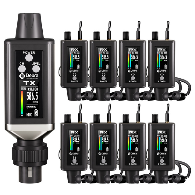 EMX-8 8-Channel HiFi Wireless In-Ear Monitor (IEM) System with JL Chipset HiFi Earphones & Headphones for Musicians Speakers