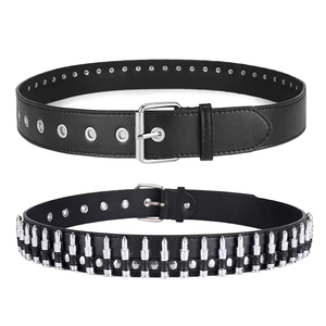 Ceinture en PU haut de gamme pour femmes, texture givrée, nouvelle conception transfrontalière, épingle décorative pour vêtements, en alliage, Jessi JE5941 - Product Image 1