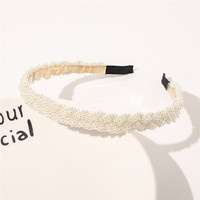Npsp — bandeau avec perles de haute qualité fait à la main, avec nœud en diamant, accessoire de cheveux pour filles