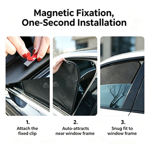 Pare-soleil magnétique sur mesure pour Mercedes Accord, protection UV, isolation thermique, confidentialité, pliable, installation facile - Product Image 3