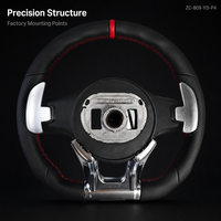 Volant de voiture sport en cuir perforé à 3 branches personnalisé, cadre en alliage d'aluminium, compatible avec Mercedes-Benz W222 / W213 / W205 / W253