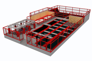 Parc de trampolines intérieur commercial, conception personnalisée, filet de protection en PVC, équipement de terrain de jeu durable et écologique, <span class=keywords><strong>jeux</strong></span> de divertissement - Product Image 2